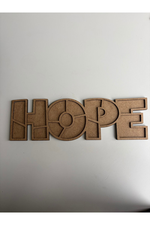 37x11cm HOPE Figür Ham Ahşap