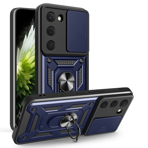 Tecno Spark 40 Pro Kılıf Sürgülü Kamera Koruyucu Manyetik Standlı Tank Koruma