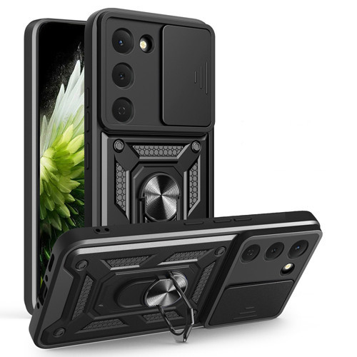 Tecno Spark 40 Pro Kılıf Sürgülü Kamera Koruyucu Manyetik Standlı Tank Koruma