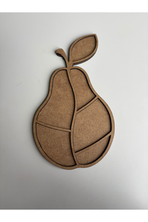 24x13,5cm Armut Figür Ham Ahşap - Boyanabilir