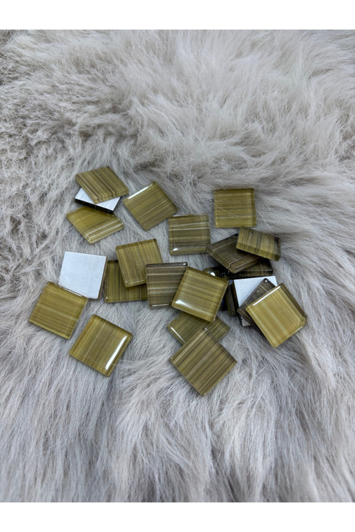 Sanatsal Kristal Mozaik KS-06 23x23mm Yanık Çimen (250gr)