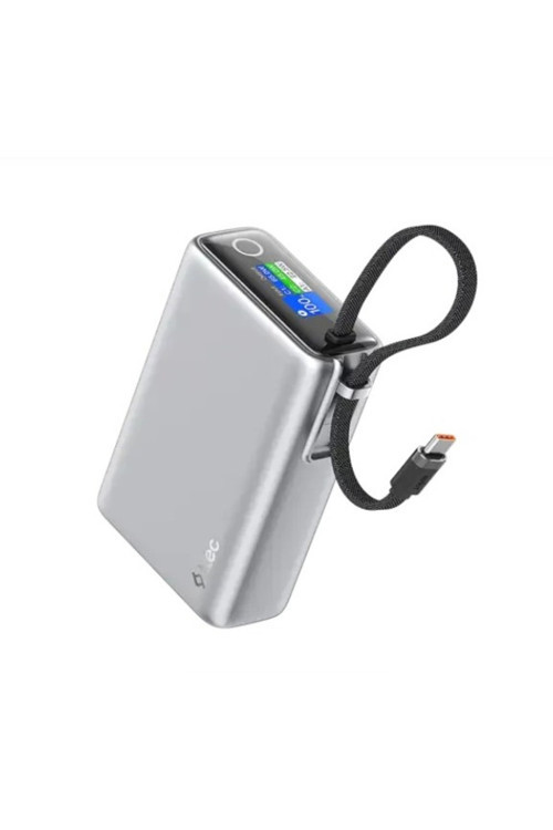 -ReCharger Pro Max TFT 20.000mAh PD 65W USB-C Dahili Kablolu Taşınabilir Hızlı Powerbank (GÜMÜŞ)