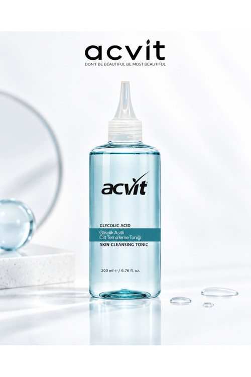 Glikolik Asitli Cilt Temizleme Toniği Leke Karşıtı, Ton Eşitleyici, Arındırıcı 200 ML