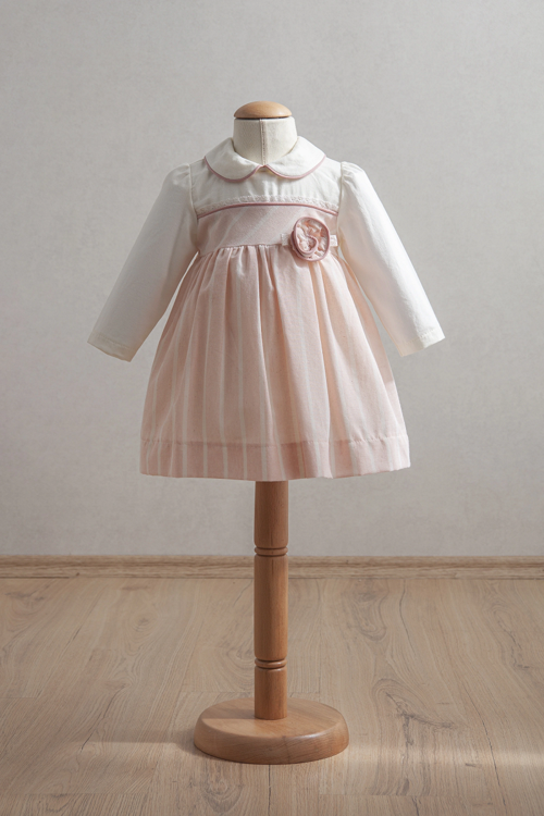 Bebek Elbise 3917 Pembe 24-36 Ay