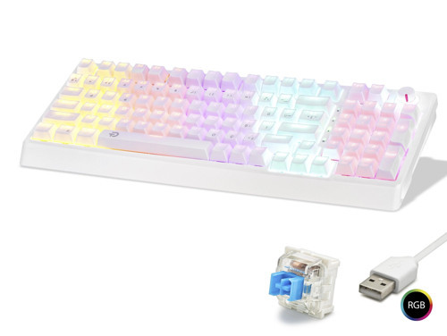 Mekanik Klavye 104 Tuş Blue Switch Rgb - Beyaz G500XW