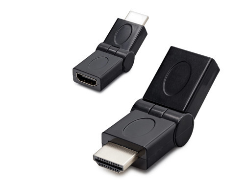 Hdmi Erkek Dişi Mafsallı Adaptör - Siyah HDX1257