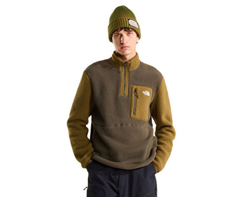 M YUMIORI 1/4 ZIP Erkek Outdoor Çeyrek Fermuarlı Polar Üst NF0A883SUG81 Yeşil