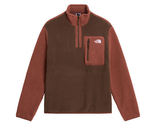 M YUMIORI 1/4 ZIP Erkek Outdoor Çeyrek Fermuarlı Polar Üst NF0A883SUH01 Kahverengi