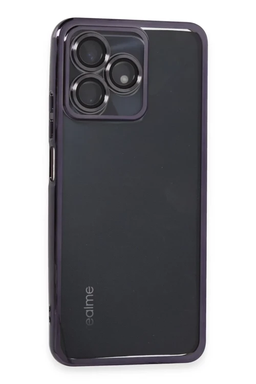Realme C53 Uyumlu Kılıf Lensli Silikon - Mor