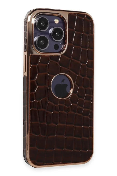 iPhone 14 Pro Max Uyumlu Kılıf Snake Kapak - Bordo