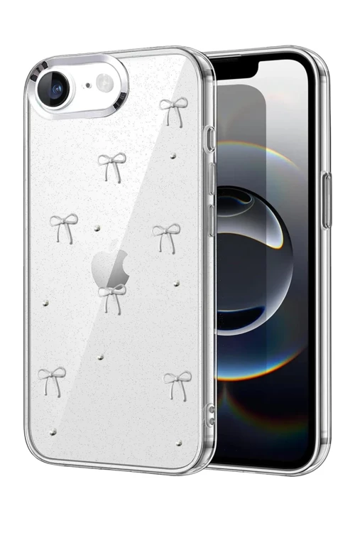 iPhone 16E Uyumlu Fiyonk Desenli Kapak - Desen 5