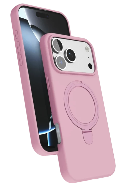 iPhone 17 Pro Uyumlu Regal Magsafe Standlı Kapak - Açık Pembe