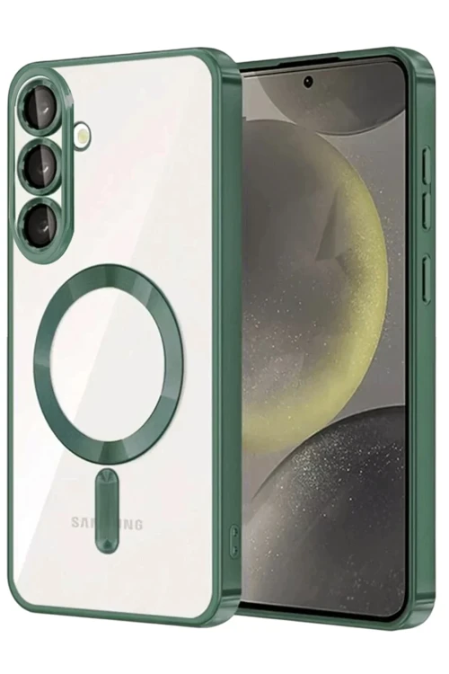 Samsung Galaxy A27 5G Uyumlu Kross Magneticsafe Kapak - Koyu Yeşil