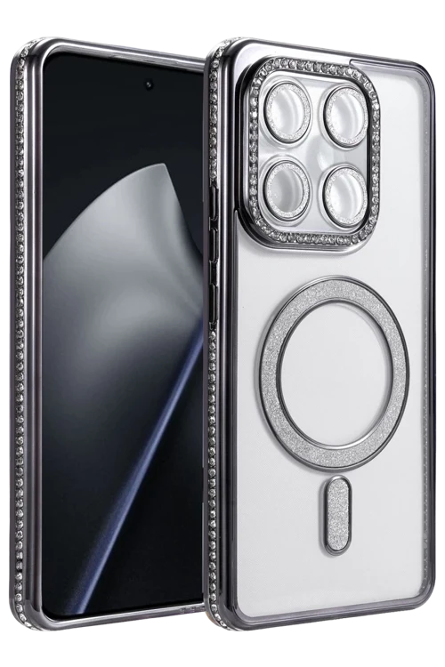 Mi 15T Pro Uyumlu Joke Simli Magneticsafe Kılıf - Siyah