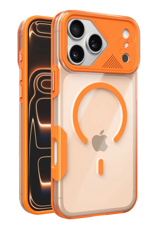 Joko iPhone 17 Pro Max Uyumlu Zinko Magsafe Kapak - Turuncu