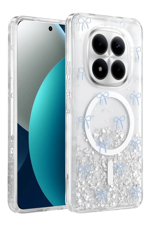 Onegif Redmi Note 15 Pro 4G Uyumlu Misk Simli Magsafe Kapak - Desen 3