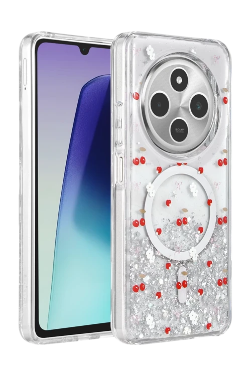 Onegif Redmi 14C Uyumlu Misk Simli Magsafe Kapak - Desen 5