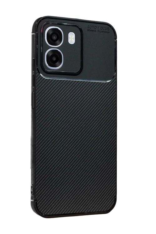 Oppo Oppo A6T 5G Uyumlu Auto Focus Karbon Kapak - Siyah