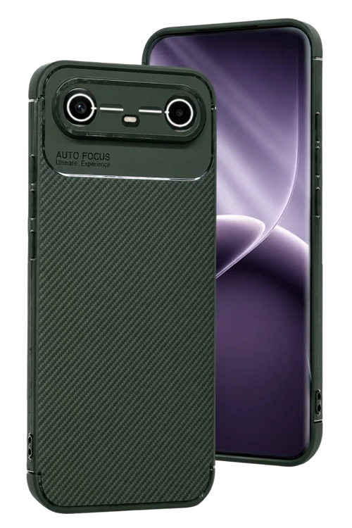 Tecno Spark Slim 5G Auto Focus Karbon Kapak - Koyu Yeşil