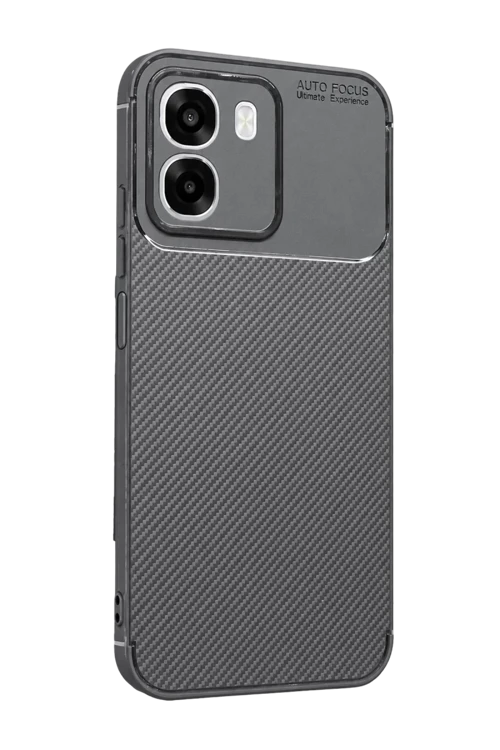 Oppo Oppo A6T 5G Uyumlu Auto Focus Karbon Kapak - Gri