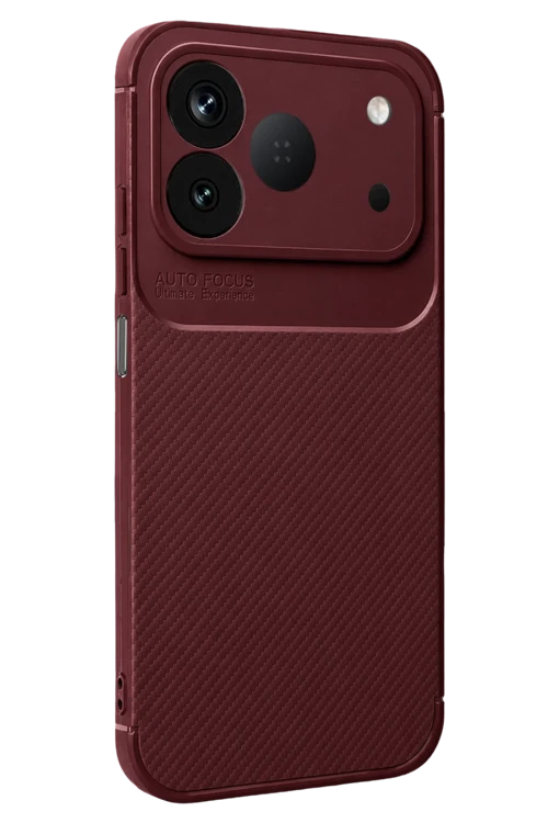 Tecno Spark 50 4G Uyumlu Auto Focus Karbon Kapak - Bordo