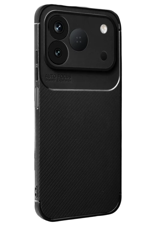 Tecno Spark 50 4G Uyumlu Auto Focus Karbon Kapak - Siyah
