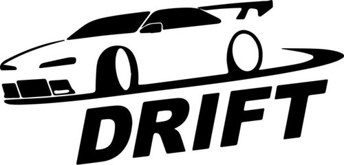 Drift Yapan Araba (Oto-Motor-Laptop-Duvar-Dekor) 10 x 4 cm