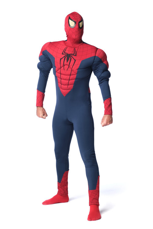 Kaslı Örümcek Adam Cosplay Yetişkin Kostümü Tak21Yk002