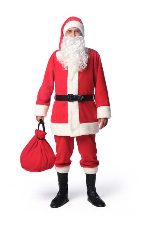 Lüks Noel Baba Yılbası Yetişkin Kostüm 7 Parça Tak21Yk001