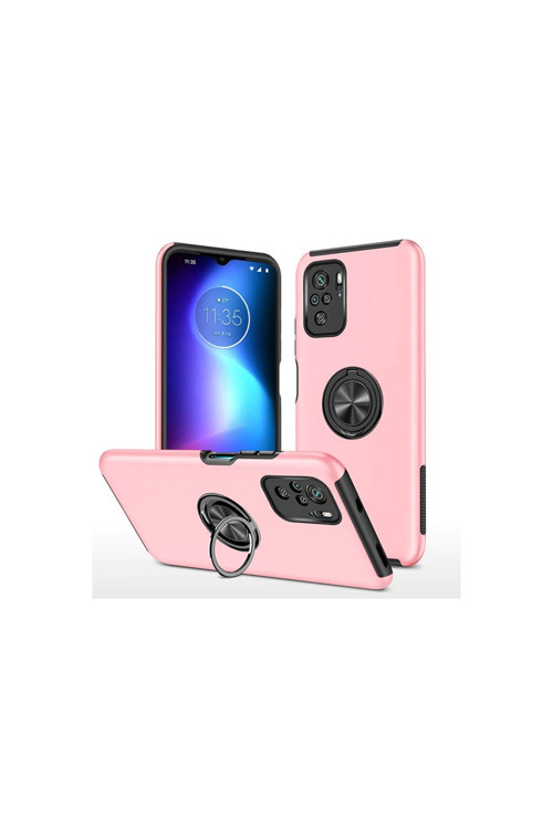 Xiaomi Poco F3 Kılıf Elit Yüzüklü Kapak - Pembe