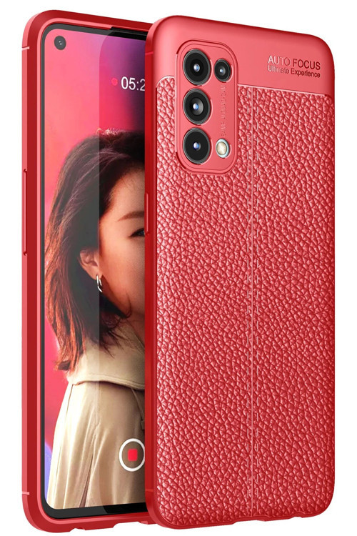 Uray store Oppo Reno 5 Kılıf Auto Focus Kapak - Kırmızı