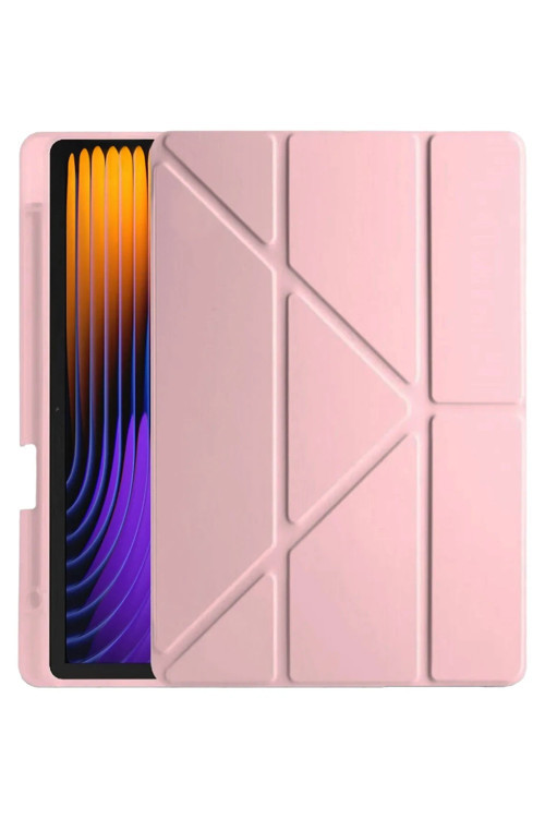 Xiaomi Pad 7 Pro Kılıf Kalemlikli Mars Tablet Kılıfı - Rose Gold