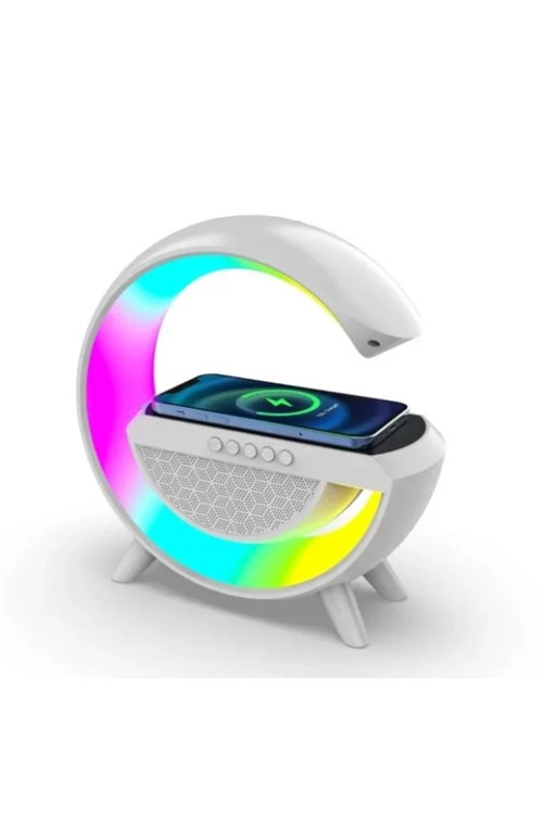 Kablosuz Şarj Standlı RGB Hoparlör İthalat