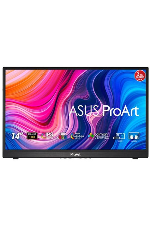 14" Dokunmatik Ips Proart Pa148ctv 5ms 60hz Usb-c/mhdmı Grafik Tasarım Taşınabilir Monitör (192