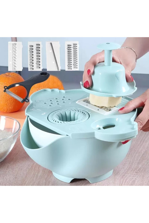 Çok Fonksiyonlu Salata Aparatı - Süzgeçli Doğrayıcı Kase İthalat