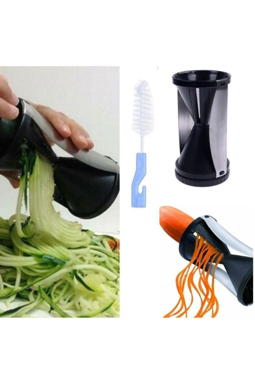 Pazarız Spiral Sebze Doğrayıcı Vegetti Slicer Rende Temizleme Fırçası Hediyeli