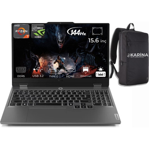 Loq 15ARP9 Aı Amd Ryzen 7-7435HS 83JC000UTR-31 8gb 512GB RTX4060 8gddr6 W11PRO 15.6 IPS 144Hz Fhd