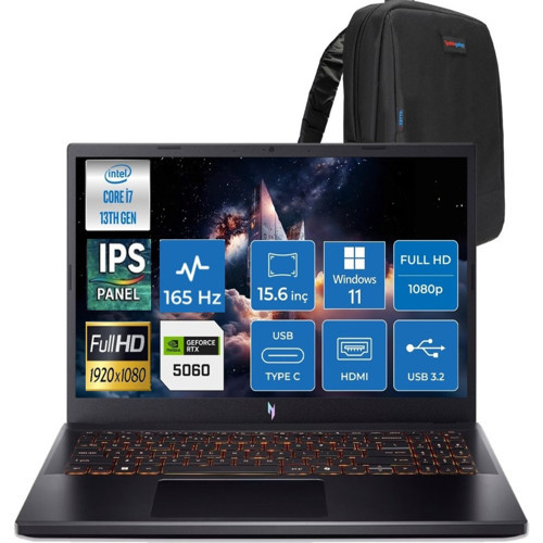 Nitro V 15 ANV15-52 Intel Core I7 13620H 24GB 1 Tb SSD Nvıdıa Geforce RTX5060 8gb 75W Windows 11 Pro 15.6" Fhd (1920 x 1