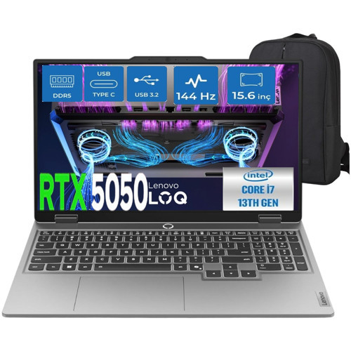 Loq Intel Core I7-13700HX 48GB Ram 1tb SSD RTX5050 (8GB+100W) IPS 300NITS 100% Srgb, 144Hz, Freedos 15.6" Taşınabilir Bi