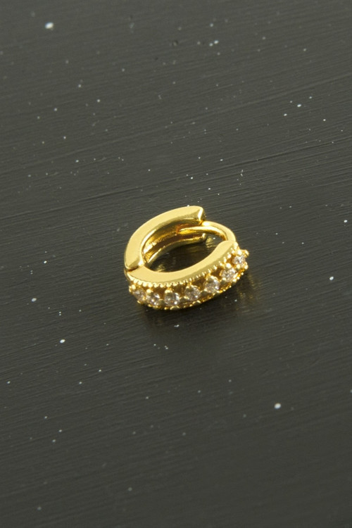Zirkon Taşlı Çelik Kulak Burun Piercing 1 Adet