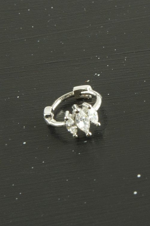 Zikzak Lüks Çelik Kulak Burun Piercing 1 Adet — Renk: Sarı
