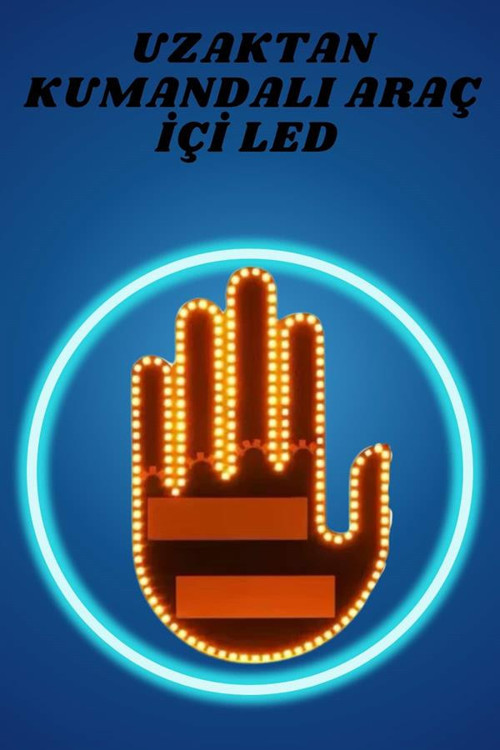 Pilli Led Işık Araç Camı İçin Uzaktan Kumandalı El Simgesi UCZGESTURE2-1-1