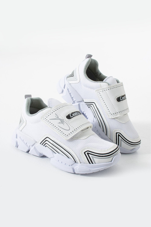 Çocuk Unisex Rahat Ortopedik Taban Cırtlı Hafif Sneaker Spor Ayakkabı