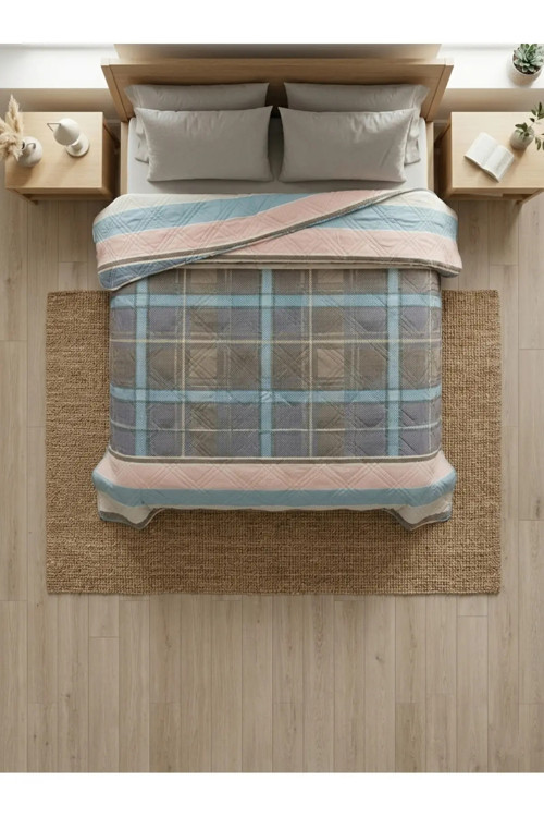 ELEGANCEHOME Desenli Yatak Örtüsü 200x220 cm - Çift Kişilik Mikrofiber Yumuşak Dokulu
