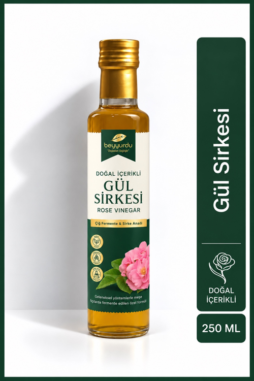 Gül Sirkesi Geleneksel Fermante Saf Katkısız Doğal Sirke
