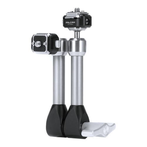 F22 Quick Release 7 Inch 360° Çift Ball Head Metal Extension Magic Arm Gri - 2974B