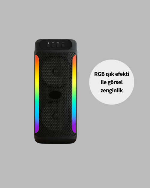 Yüksek Ses Güçlü Kablosuz Hoparlör Karaoke Mikrofonlu