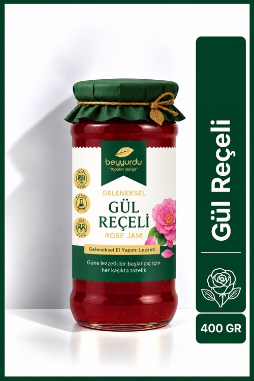 Gül Reçeli Katkısız Geleneksel Kahvaltılık Doğal Reçel