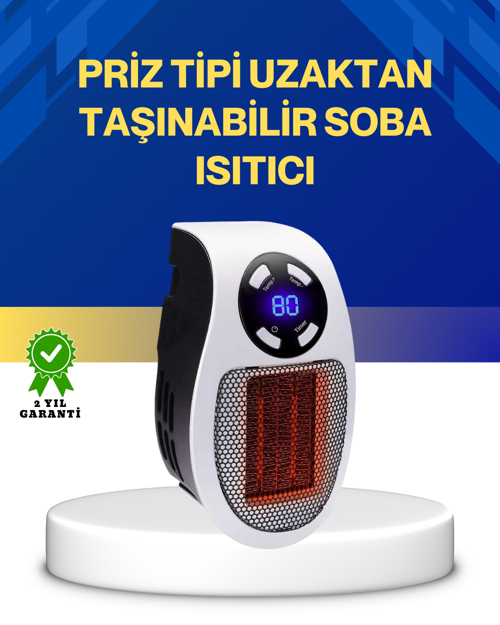 Uzaktan Kumandalı Priz Tipi Seramik Isıtıcı Zaman Ayarlı A-1