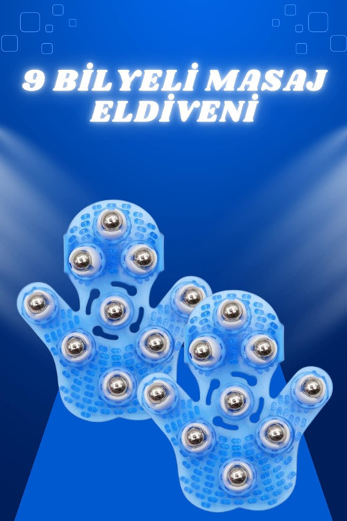 Giyilebiilir Masaj Eldiveni 9 Bilyeli Tüm Vücut Masajına Uygun CZMASAJELDİVENİ1